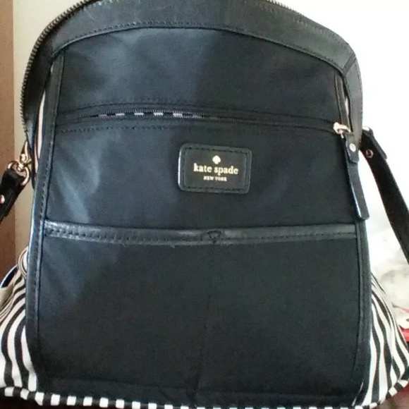Kate Spade Reversible Striped Cross Body Leather Trim Hand Shoulder Bag reg $399 - Picture 12 of 12